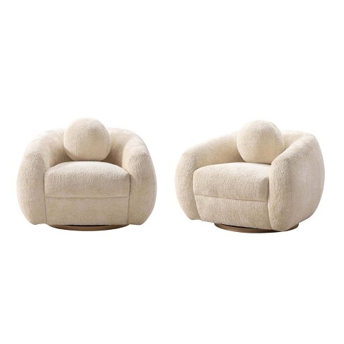 Manhattan Comfort Set of 2 Tribeca Modern Chenille Upholstered Accent Chairs - image 1 of 4