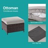 Sonkuki 3-Seater Patio Sofa Set Brown/Gray Rattan with Ottomans - 4 of 4