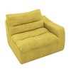 DOMETOUR Lazy Floor Sofa, Modern Floor Lounge Chair with Right Arm, Comfortable Beanbag Sofa for Living Room Bedroom Office - Yellow - 4 of 4
