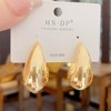 Chunky Gold Plated Earrings - Extravagant Style 925 Silver Needle Metal Large Teardrop Earrings, A Pair Perfect for Statement Style - 3 of 4