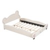 Whisen Velvet Platform Bed with Bear-Shaped Headboard and Bed-End Storage Pocket - 4 of 4