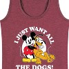 Women's - Disney - Mickey Pluto Just Want All Dogs Graphic Racerback Tank - 2 of 4