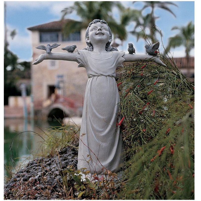 Design Toscano Basking in God's Glory Little Girl Statue: Medium, 1 of 8