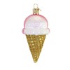 Old World Christmas 4.0 Inch Neapolitan Ice Cream Cone Ornament Sugar Cone Tree Ornaments - 2 of 3
