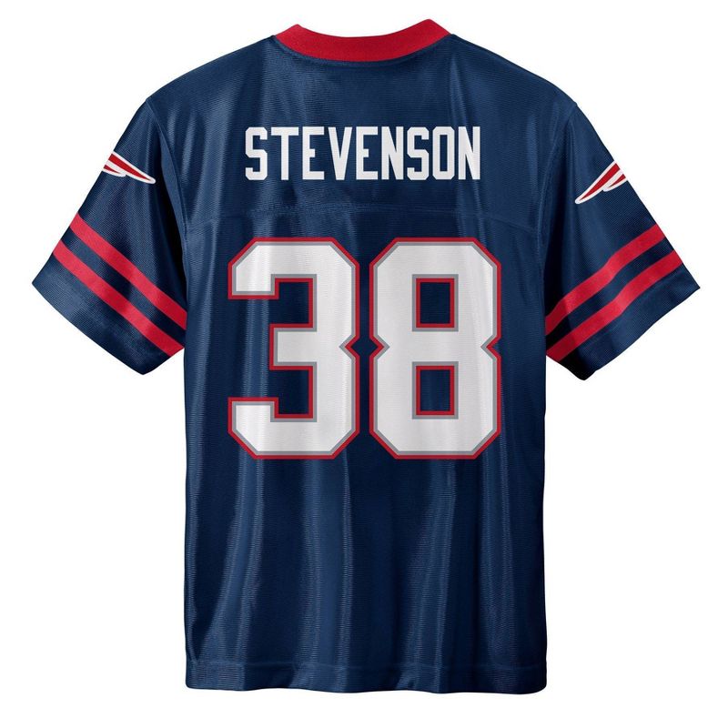 NFL New England Patriots Boys' Short Sleeve Stevenson Jersey, 3 of 4
