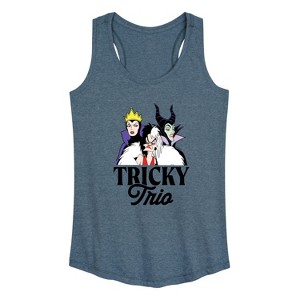 Women's - Disney Villains - Tricky Trio Graphic Racerback Tank - 1 of 4