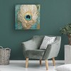 Canvas Wall Art - Sasha 'Peacock Impasto III' Wall Art for Living Room, Bedroom, or Office Décor by Trademark Fine Art - 14 x 14 Inches - 4 of 4