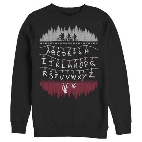 Stranger things store alphabet hoodie