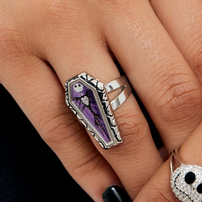 Disney The Nightmare Before Christmas Womens Jack Skellington Coffin-Shaped Ring - Size 7, 2 of 7