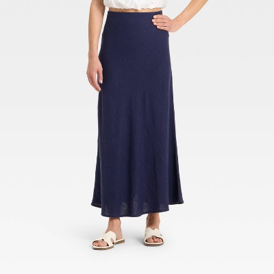 Women's Linen Blend Maxi Skirt - A New Day™