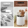 TruAIR Black & White 360¡ã Rotary Knife Rack ¨C Multi-Functional Kitchen Utensil Organizer for Knives/Chopsticks - 2 of 4