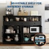 51" Buffet Sideboard with Power Outlets, Modern Kitchen Storage Cabinet with 3 Drawers, Open Shelf and 4 Farmhouse Doors - 3 of 4