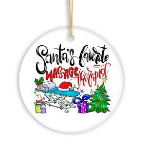 Santa’s Favorite Massage Therapist Christmas Ornament, Appreciation Gift| OrnamentallyYou - 1 of 4