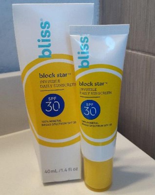 bliss block star invisible daily sunscreen