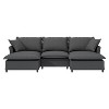 NicBex Couches for Living Room 3pc L-shaped Sectional Sofa Modern Chenille Upholstered Sofa Couch with Movable Ottoman - image 3 of 4