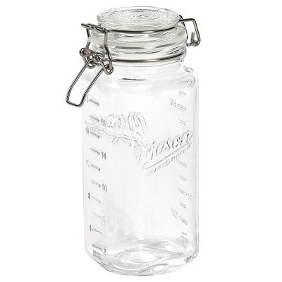 Mason Craft & More 17oz Set of 4 Tall Mini Clamp Jars