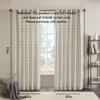 DSVIMOY Curtain Panels, Plaid Rod Pocket and Back Tab Curtain Panel with Lining for Living Room, Bedroom, Natural, 95"*50"*0.13" - 3 of 4