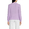 Lands' End Women's Cotton Drifter Crew Cable Pullover Sweater - 2 of 3