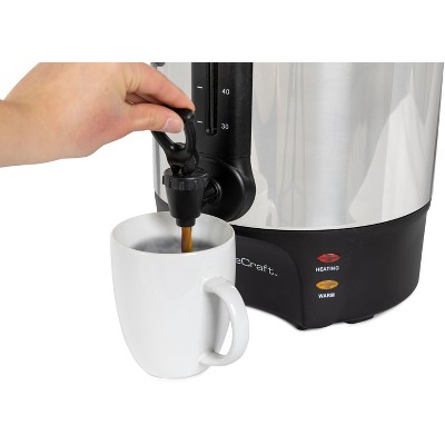 HomeCraft 100-Cup Stainless Steel Coffee Urn with Dripless Faucet