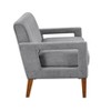 TiramisuBest Gray Microfiber Loveseat, Button Tufted Upholstery, Contoured Arms, Solid Wood Frame, Casual Living Room Sofa Couch - 3 of 4