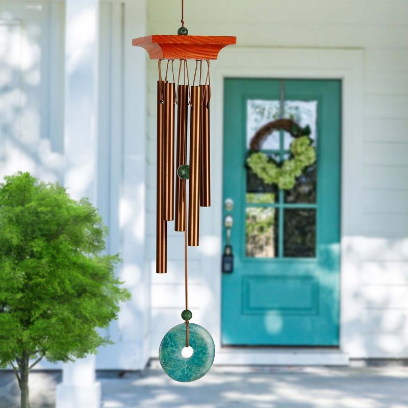 Woodstock Windchimes Woodstock Turquoise Chime Petite, Wind Chimes For Outside, Wind Chimes For Garden, Patio, and Outdoor Décor, 16"L, 3 of 9