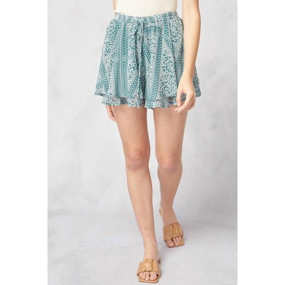 Women's Floral Layered Shorts - entro