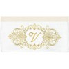 Linum Home Textiles 100% Turkish Cotton MONICA Gold Thread 2PC Embellished Bath Towel Set - 3 of 3