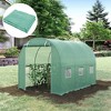 Outsunny Greenhouse Replacement Walk-in PE Hot House Cover with 12 Windows Roll-Up & Zipper Door - image 2 of 4