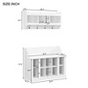 Seaside Hall Tree, Entryway Bench with Coat Rack and Shoe Cabinet white - 3 of 3