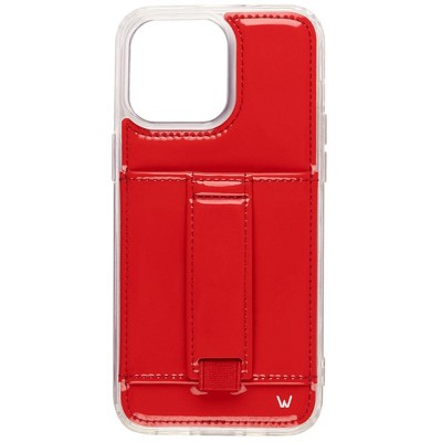 Walli Cases Red Radiance In Clear Phone Case with Wallet and Finger Strap