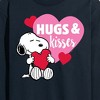 Men's - Peanuts - Snoopy Hugs And Kisses Long Sleeve Graphic T-Shirt - 2 of 4