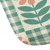 Deny Designs Jenean Morrison Gingham Floral Green Memory Foam Bath Rug Green: Abstract Microfiber, Machine Washable, Rectangle Shape - 3 of 4