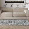 coucheta Washable Area Rug, Vintage Distressed Hallway Floor Carpet, Non-Slip Non-Shedding Soft Bedside Rug, Low Pile Foldable Print Rug - 2 of 4