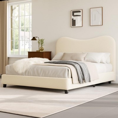 Twin /Full/Queen Bed Frame for Kids with Velvet Upholstered Headboard, Low Profile Platform Bed for Girls and Boys