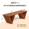 Karl Home | 63 In.2-Person Outdoor Wood Bench With Triangle Base - 2 of 4