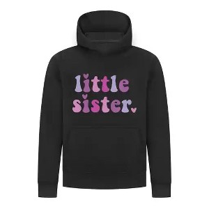 Everyday Kids Little Sister Girls Pullover Hoodie – Cute Pastel Sibling Sweatshirt - 1 of 4