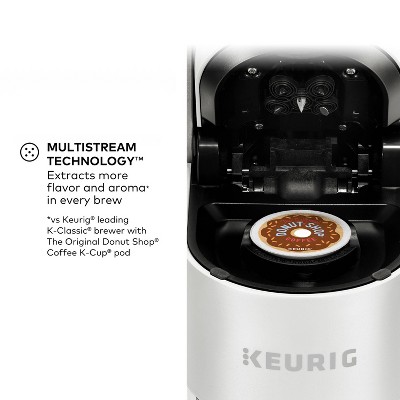 Elevated White Single-Serve Pod Coffee Maker with MultiStream Technology