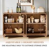 MAYEERTY 63" Sideboard Buffet, Modern Kitchen Accent Cabinet with 4 Doors - 3 of 4