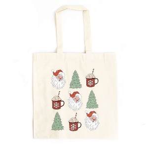 City Creek Prints Tree And Mug Collage Canvas Tote Bag - 15x16 - Natural - 1 of 2