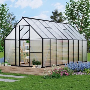 Greenhouse for Outdoors, Heavy-Duty Walk-In Greenhouse Kit with Quick Setup Frame, Roof Vent & Reinforced Structure for Garden Backyard - 1 of 4