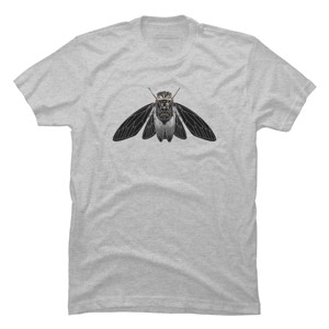 Men's Design By Humans Monochrome Cicada By Realkey T-Shirt - 1 of 4