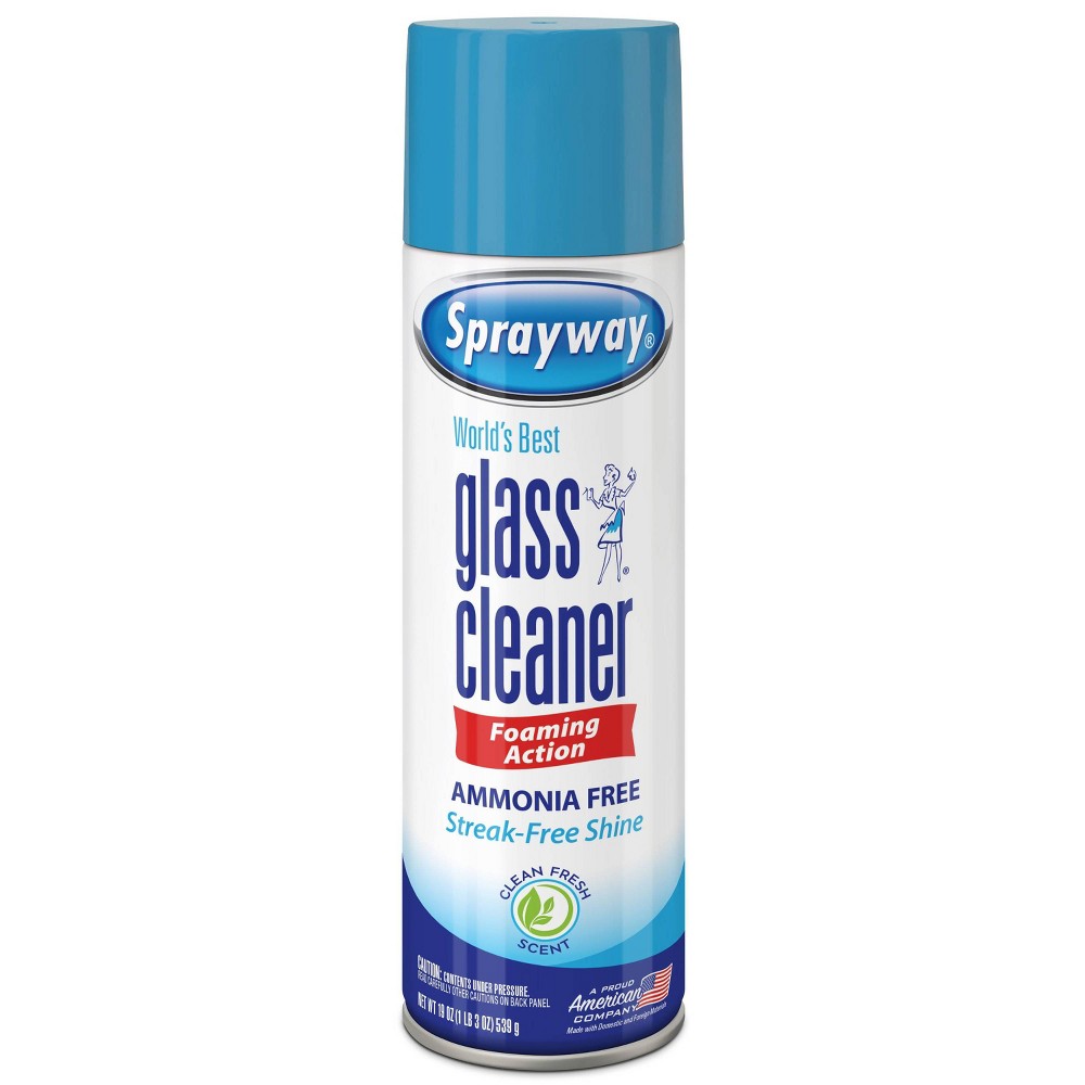 Sprayway Glass Cleaner Ammonia Free Aerosol - 19oz 12 Lack 