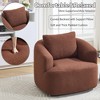 KWPZQEB 360 Degree Swivel Chair, Teddy Fleece Swivel Barrel Chair with Soft Pillow, Comfy Single Sofa, Accent Reading Chair for Living Room,Apartment - 4 of 4