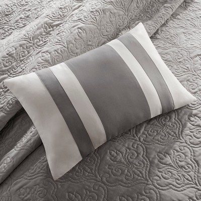 Black and Ivory Full Microfiber Reversible Quilt Set