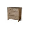 Classic Wood Small 4 Drawer Accent Chest in Natural Gray - Origins By Alpine - 3 of 4