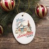 Winter Wishes and Snowflake Kisses Vintage Christmas Ornament| OrnamentallyYou - 4 of 4