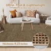 Boho Waffle Print Soft Low Pile Washable Area Rug Indoor Carpet for Living Room Bedroom Dining Room - 4 of 4