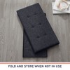 Ornavo Home Foldable Tufted Linen 30" Inch Bench Storage Ottoman - 4 of 4