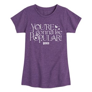 Girls' - Wicked - You're Gonna Be Popular Fitted Short Sleeve Graphic T-Shirt - 1 of 4