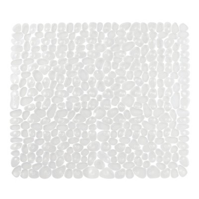 iDESIGN Pebblz Plastic Suction Non Slip Bath Mat for Shower Bathtub Stall 22 "x22"